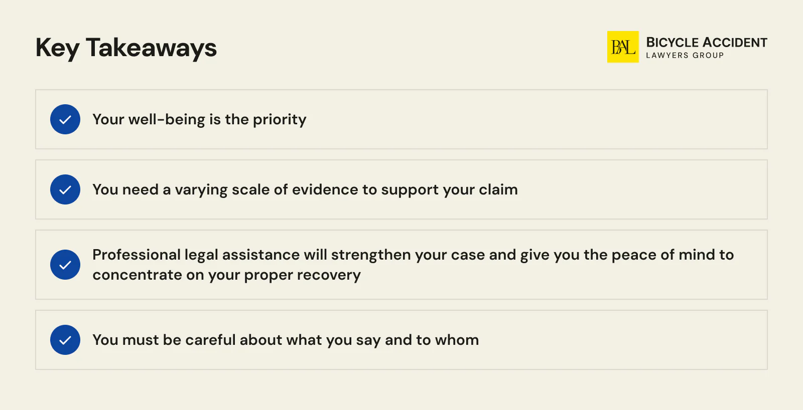 key takeaways after bicycle accident