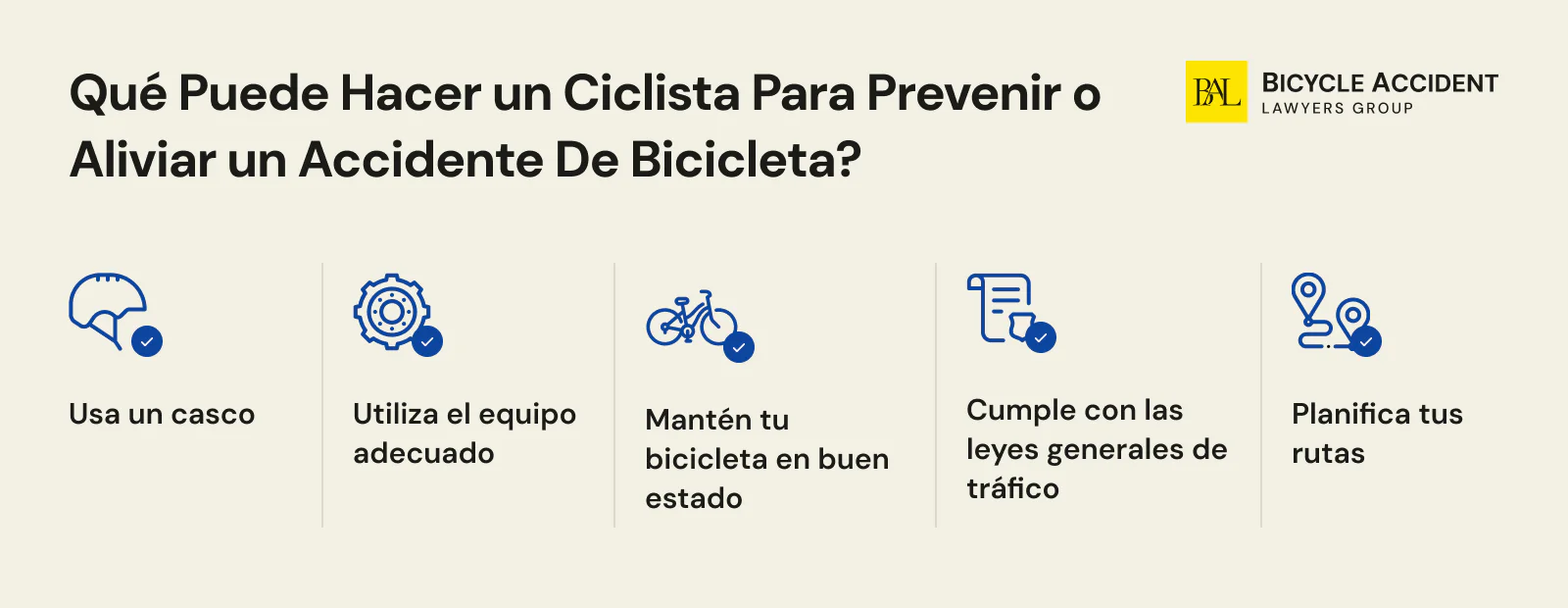 ¿Qué puede hacer un ciclista para evitar o aliviar un accidente de bicicleta?