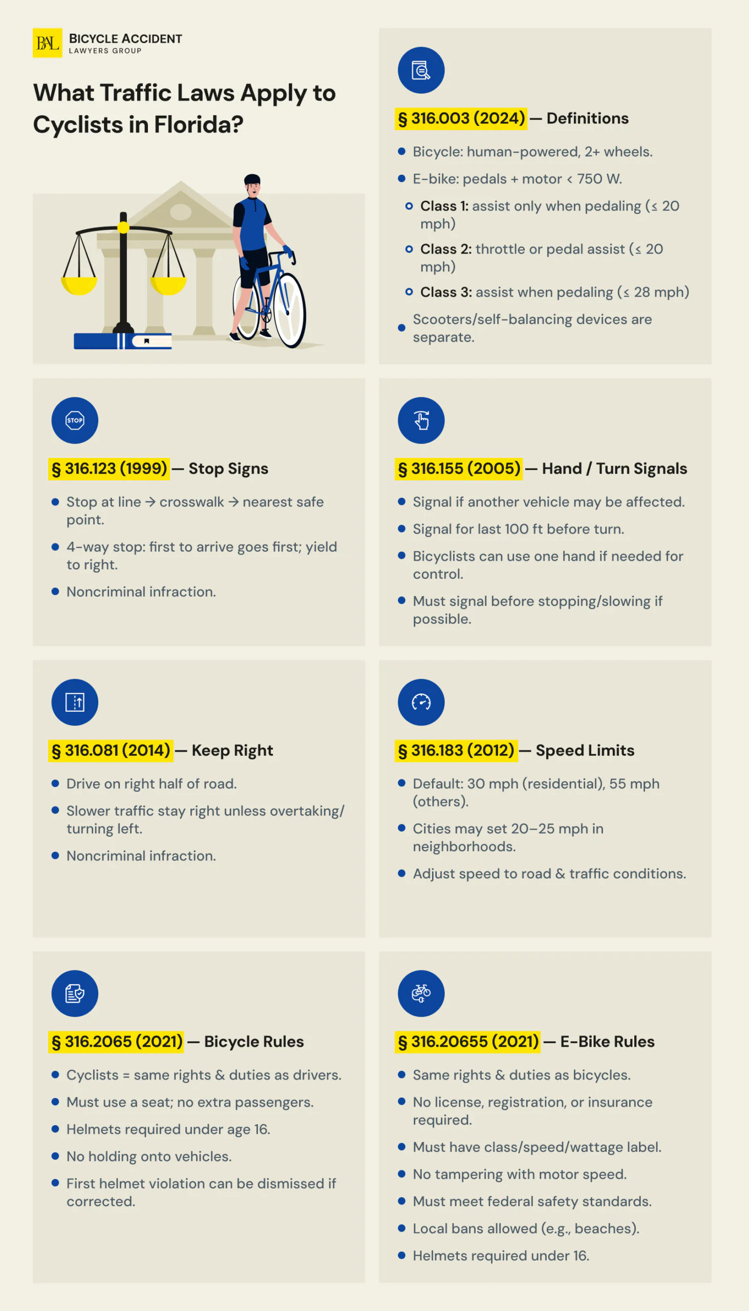 What Traffic Laws Apply to Cyclists in Florida