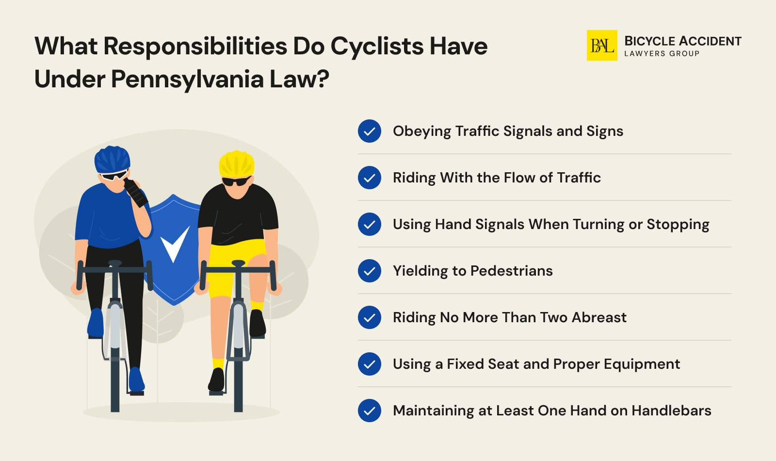 Cyclists Responsibilities in Pennsylvania