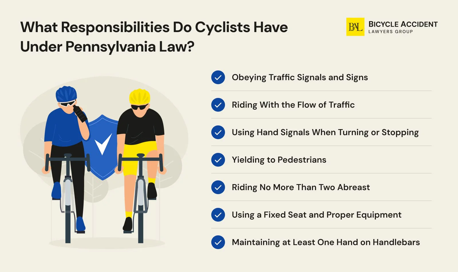 Cyclists Responsibilities in Pennsylvania
