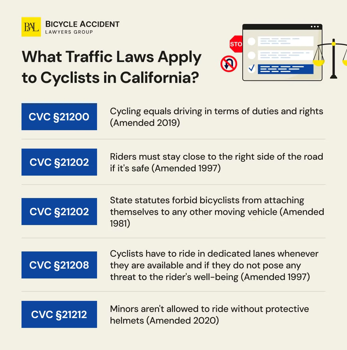 Key Traffic Laws for Cyclists in California
